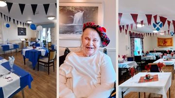 Stirling care home Residents celebrate Burns Night